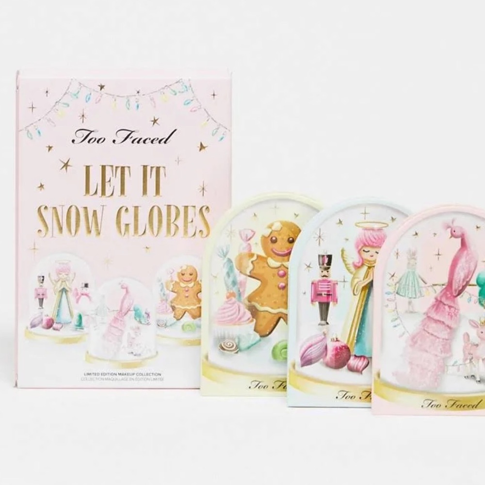 Too Faced Limited Edition Let It Snow Globes 3 Piece Set Brand NEW in Box